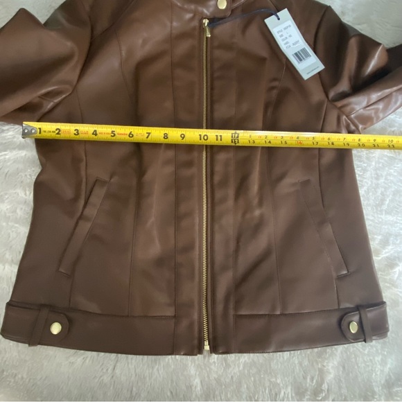 NWT Cole Haan Signature Fitted Racer Moto Jacket, Large, Hazel - Picture 14 of 16